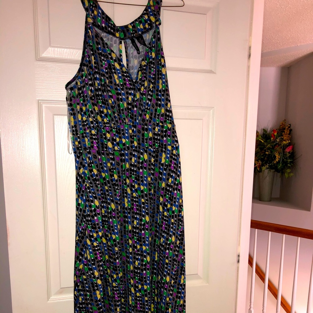 Multi abstract dotted dress